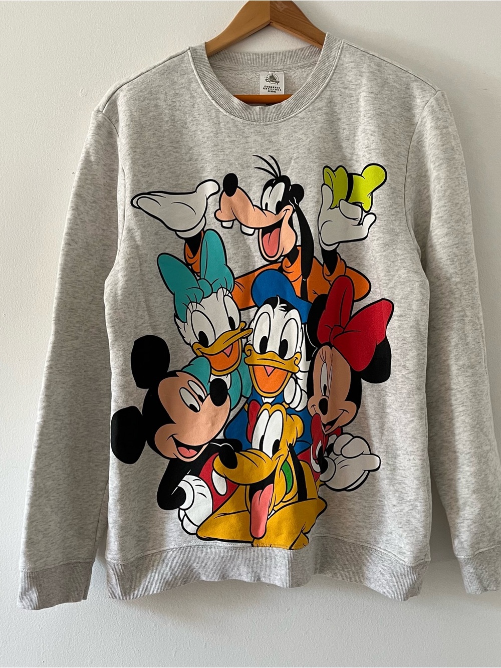 Official Disney Mickey & Friends Grey Crewneck Sweatshirt Medium M